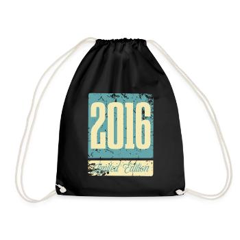 2016 Anniversaire de naissance Année de naissance - Sac de sport léger - noir - Devant