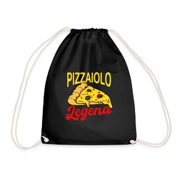 Pizzaiolo legend - Drawstring Bag - black - Front