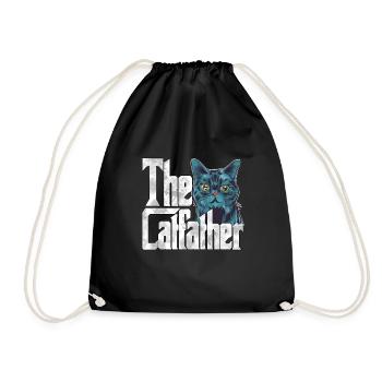 Cat Dad The Catfather Crazy Cat Father Kitty Daddy - Sac de sport léger - noir - Devant