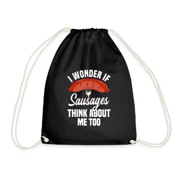 Sausage lover design - Drawstring Bag - black - Front