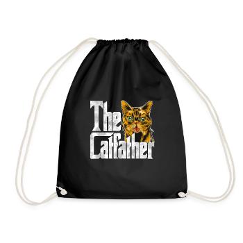 Cat Dad The Catfather Crazy Cat Father Kitty Daddy - Sac de sport léger - noir - Devant