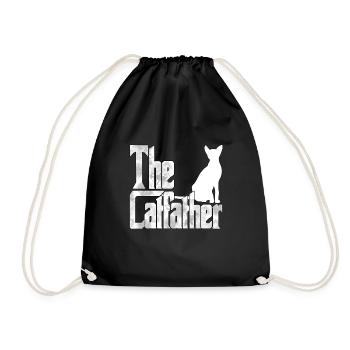 Cat Dad The Catfather Crazy Cat Father Kitty Daddy - Sac de sport léger - noir - Devant
