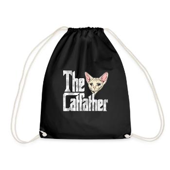 Cat Dad The Catfather Crazy Cat Father Kitty Daddy - Sac de sport léger - noir - Devant