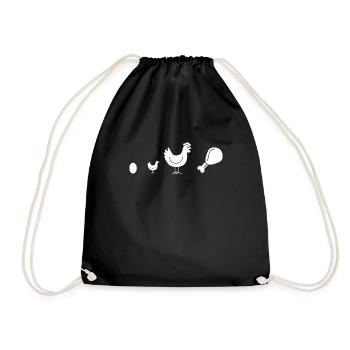 Évolution du poulet frit - Sac de sport léger - noir - Devant