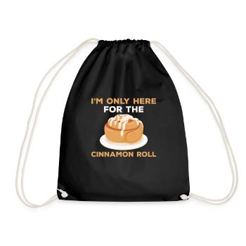 Funny Cinnamon Roll T-Shirt - Sac de sport léger - noir - Devant
