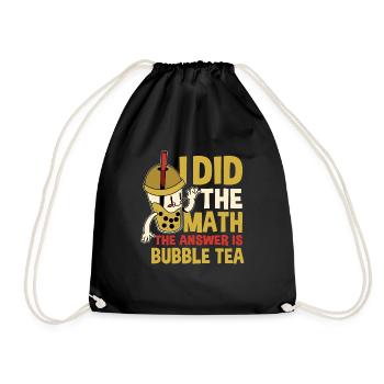 Bubble Tea et mathématiques - Sac de sport léger - noir - Devant