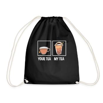 Thé à bulles - Sac de sport léger - noir - Devant