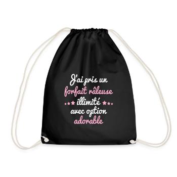 Forfait Râleuse Option Adorable - Sac de sport léger - noir - Devant