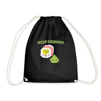 Chemise Wasabi et Sushi - Sac de sport léger - noir - Devant