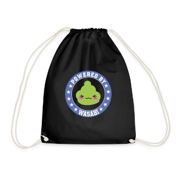 Powered by wasabi - Drawstring Bag - black - Front