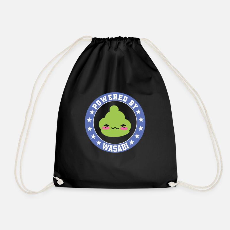 Powered by wasabi - Drawstring Bag - black