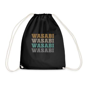 Lettrage Wasabi - Sac de sport léger - noir - Devant