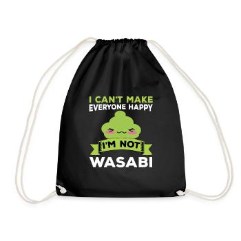 Drôle de conception d’amoureux du wasabi - Sac de sport léger - noir - Devant