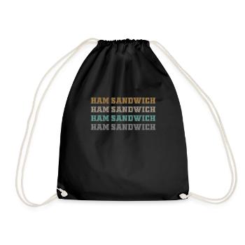 Ham sandwich - Drawstring Bag - black - Front