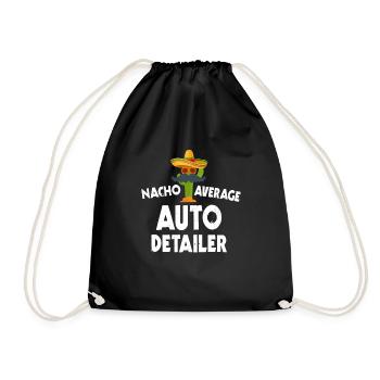 Nacho Average Auto Detailer - Drawstring Bag - black - Front