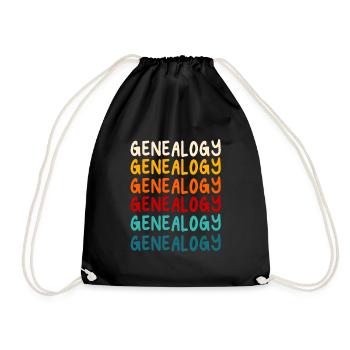 Family tree research - Drawstring Bag - black - Front