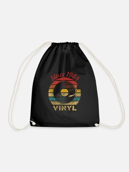 Since 1964 Vinyl Retro Vintage Music - Turnbeutel - Schwarz