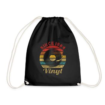 Depuis 1984 Vinyle Rétro Vintage Musique - Sac de sport léger - noir - Devant