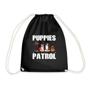 Puppy Patrol - Drawstring Bag - black - Front