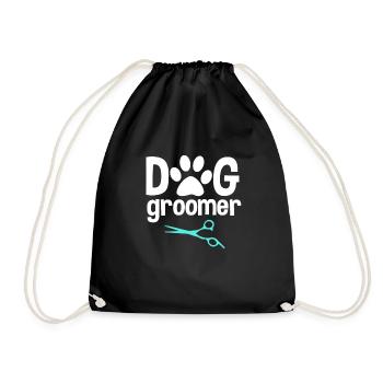 Dog groomer - Drawstring Bag - black - Front