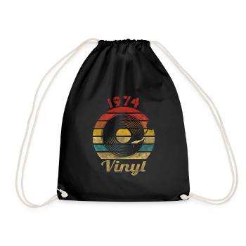 1974 Vinyle Rétro Vintage Music - Sac de sport léger - noir - Devant