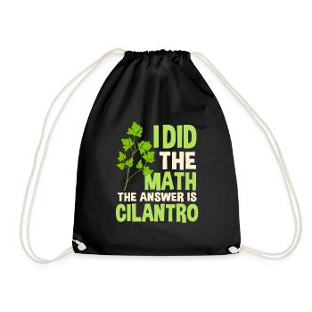 Coriander Lover Gift - Drawstring Bag - black - Front