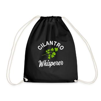 Coriander Whisperer T-shirt - Drawstring Bag - black - Front