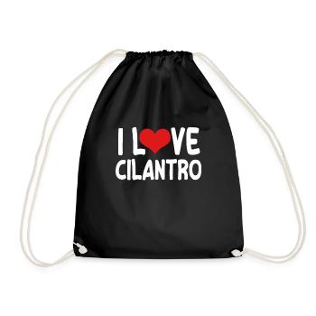 I love coriander - Drawstring Bag - black - Front