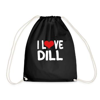 Ich Liebe Dill - Turnbeutel - Schwarz - Vorne