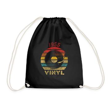 1955 Vinyle Rétro Vintage Music - Sac de sport léger - noir - Devant