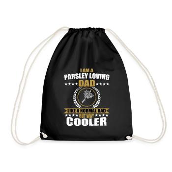 Parsley lover dad - Drawstring Bag - black - Front