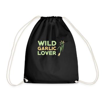 Wild garlic lovers - Drawstring Bag - black - Front