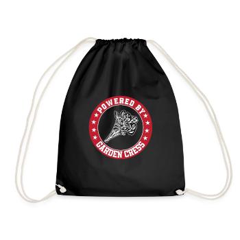 Powered by garden cress - Drawstring Bag - black - Front