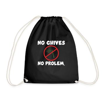 Funny chive hater - Drawstring Bag - black - Front