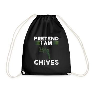 Pretend I'm chives - Drawstring Bag - black - Front