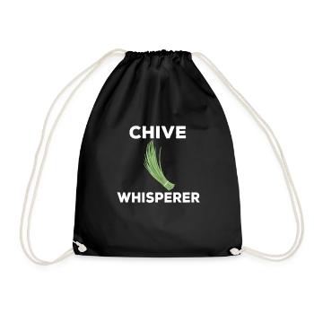 Chives Whisperer - Drawstring Bag - black - Front