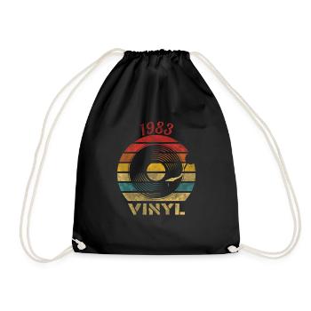 1983 Vinyle Retro Vintage Music - Sac de sport léger - noir - Devant