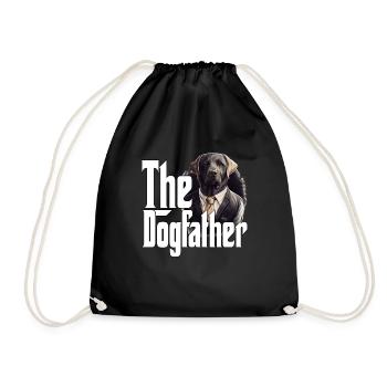 Labrador Retriever Dog Dad Dogfather Dogs Daddy Fa - Drawstring Bag - black - Front