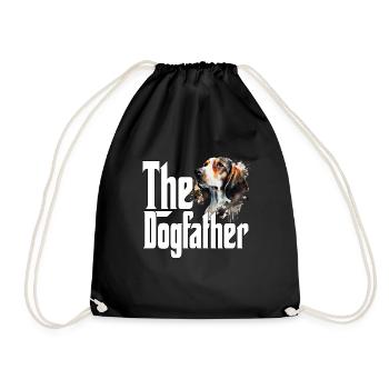 Beagle Dog Dad Dogfather Dogs Daddy Father Rottie - Drawstring Bag - black - Front
