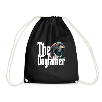 Labrador Retriever Dog Dad Dogfather Dogs Daddy Fa - Drawstring Bag - black - Front