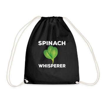 Spinach Whisperer - Drawstring Bag - black - Front