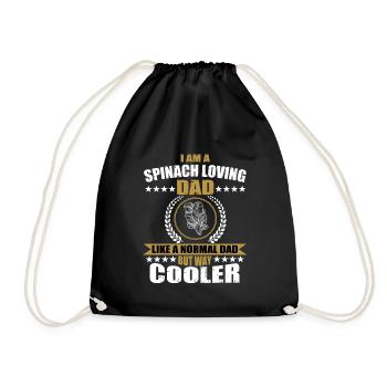 Spinach Lover Dad For Men - Drawstring Bag - black - Front