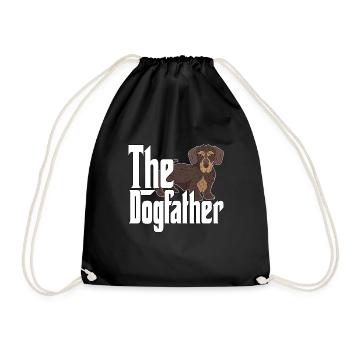 Teckel Chien Papa Dogpère Chiens Papa Père Rott - Sac de sport léger - noir - Devant