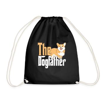 Corgi Chien Papa Chien Père Chiens Papa Père Rottie - Sac de sport léger - noir - Devant