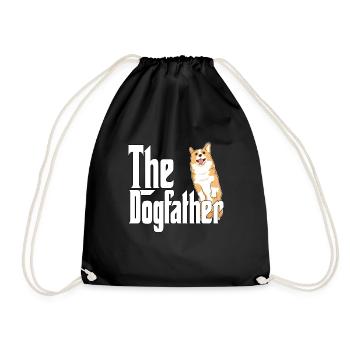 Corgi Chien Papa Chien Père Chiens Papa Père Rottie - Sac de sport léger - noir - Devant