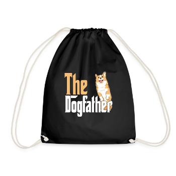 Corgi Dog Dad Dogfather Dogs Daddy Father Rottie - Turnbeutel - Schwarz - Vorne