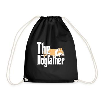 Corgi Dog Dad Dogfather Dogs Daddy Father Rottie - Turnbeutel - Schwarz - Vorne