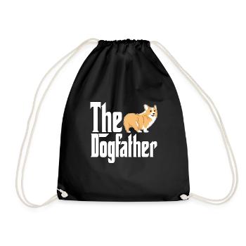 Corgi Dog Dad Dogfather Dogs Daddy Father Rottie - Turnbeutel - Schwarz - Vorne