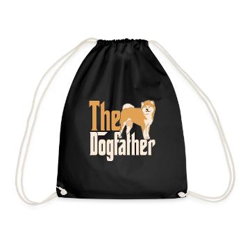 Akita Dog Dad Dogfather Dogs Daddy Father Rottie - Drawstring Bag - black - Front