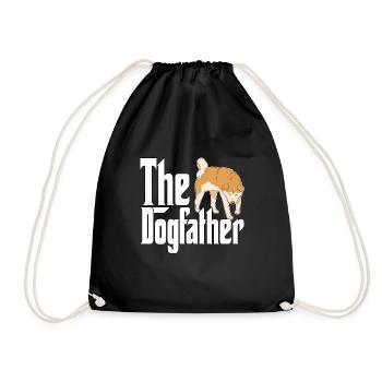 Akita Chien Papa Dogpère Chiens Papa Père Rottie - Sac de sport léger - noir - Devant